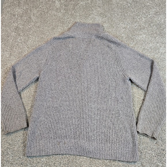 Alan Flusser Cardigan Sweater Mens L Loose Weave Gray Grandpa  Knit Cotton - Picture 9 of 10